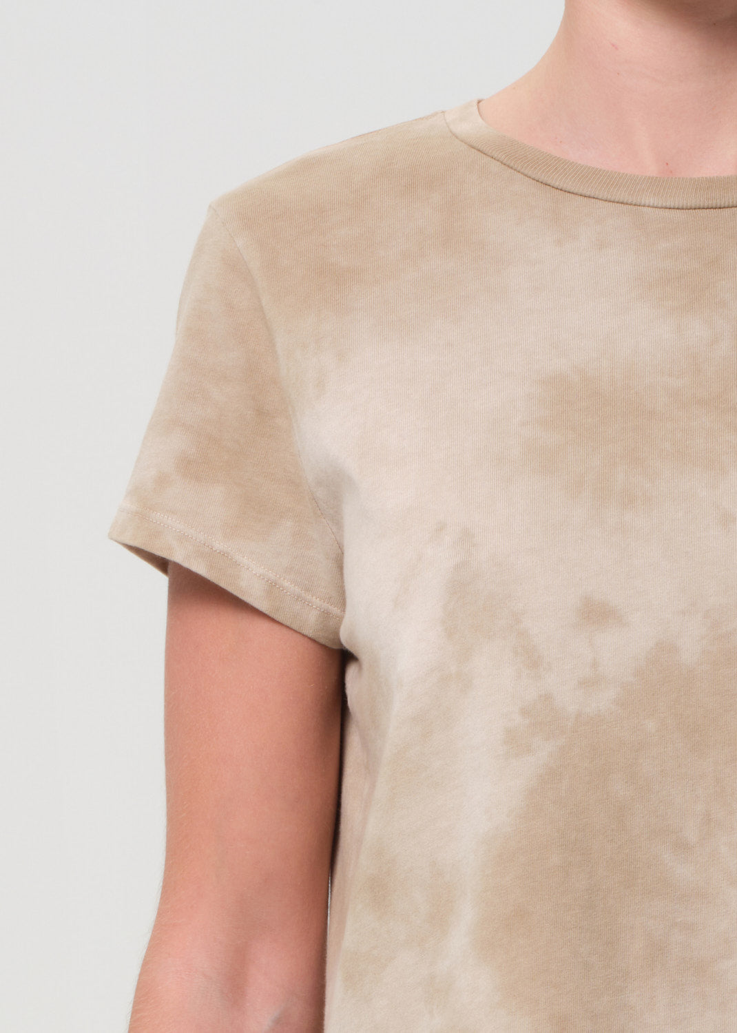 adine tee in plume  closeup