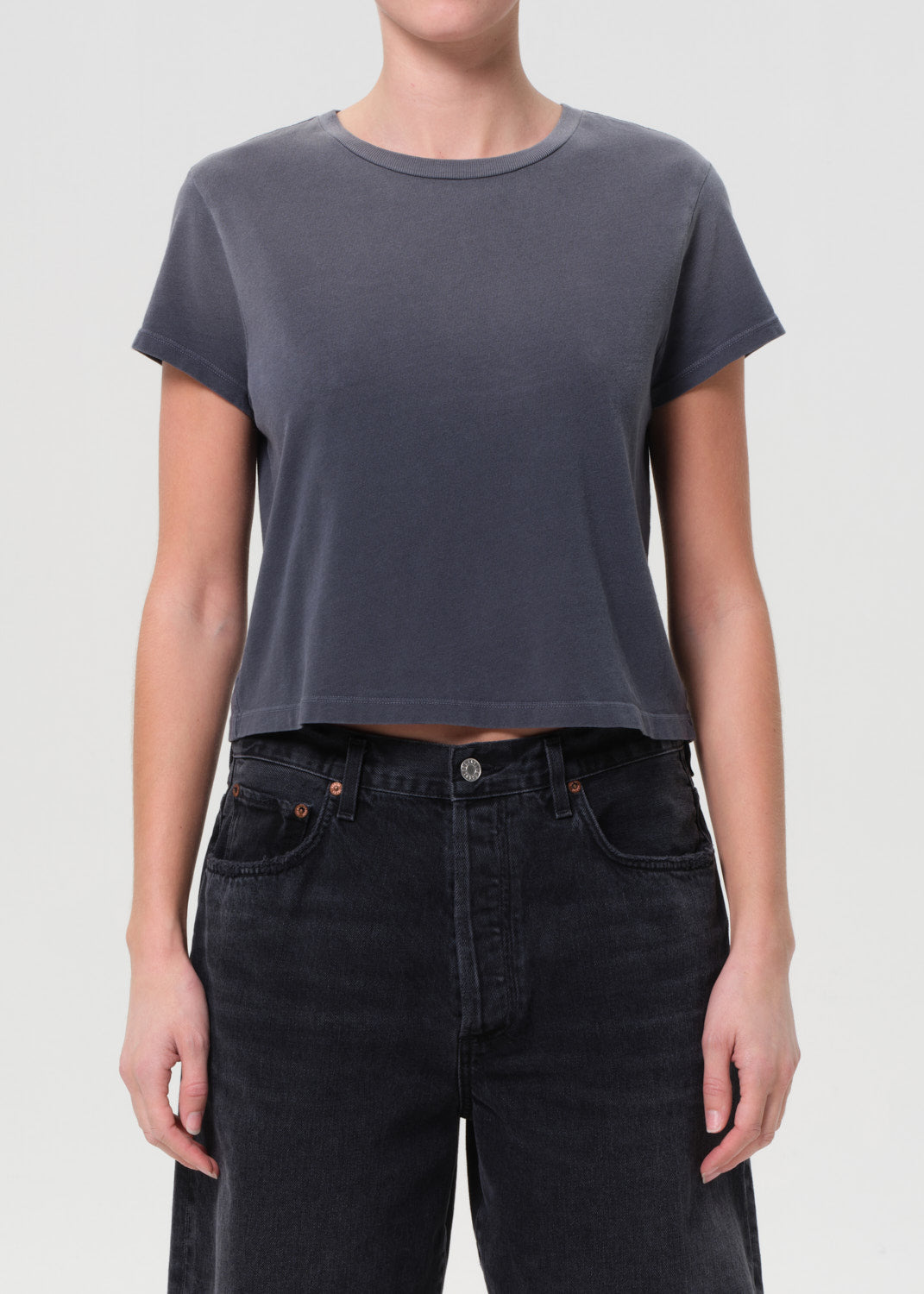 Adine Shrunken Tee in Windstorm front