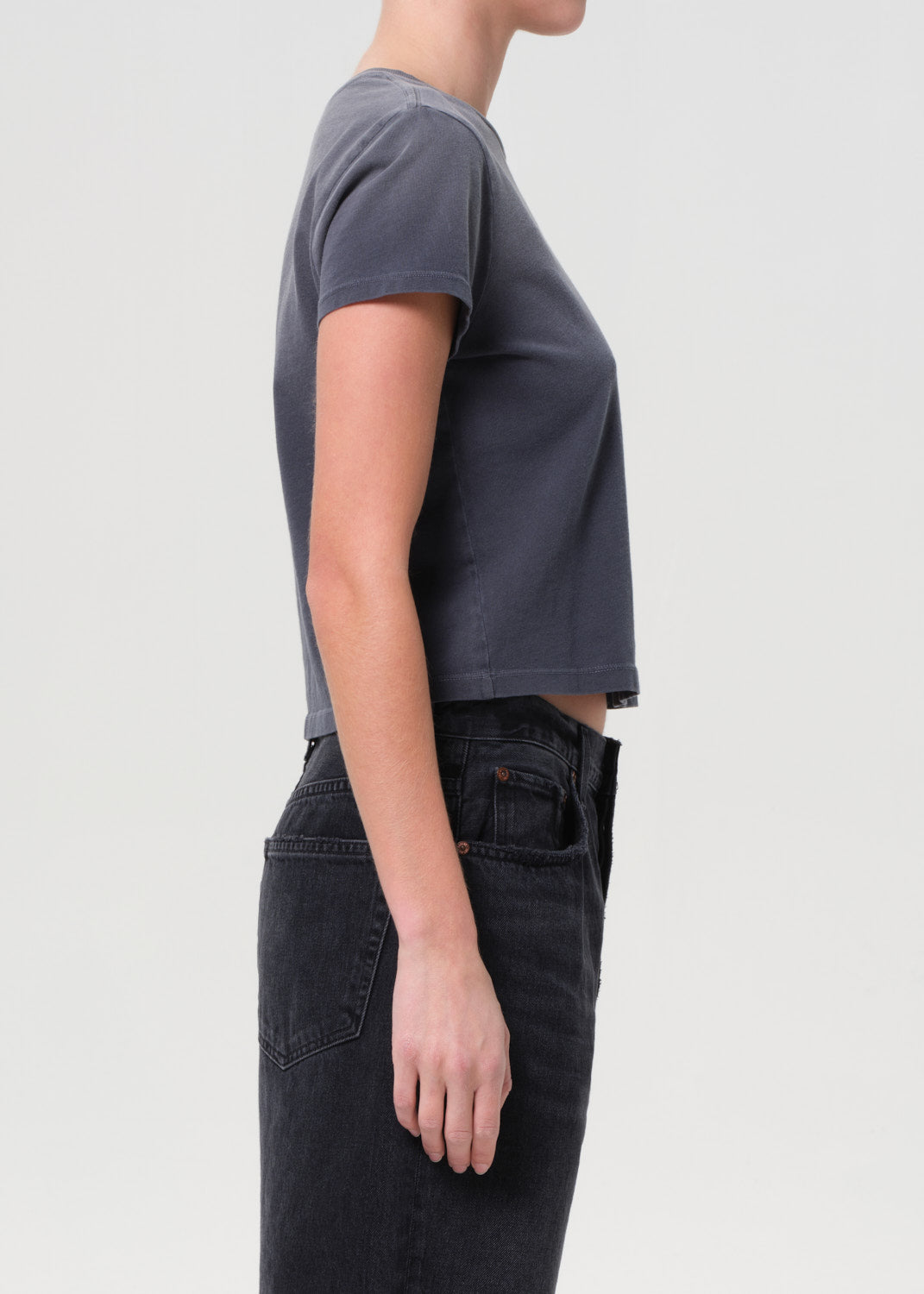 Adine Shrunken Tee in Windstorm side
