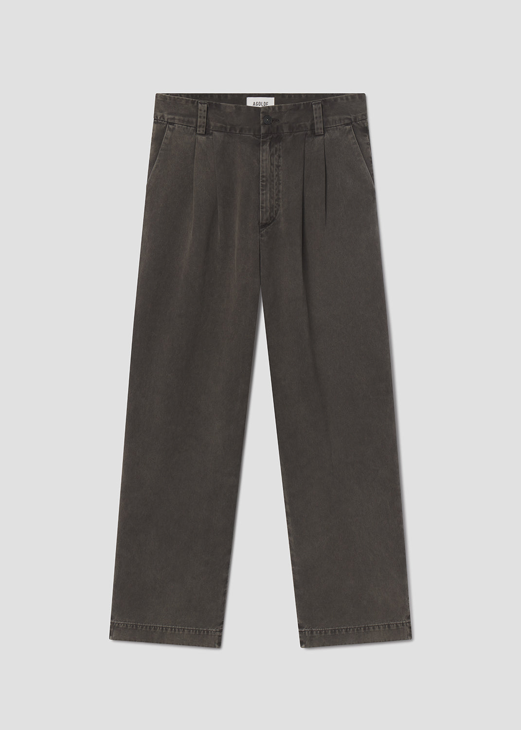 Dark gray pants on a light gray background