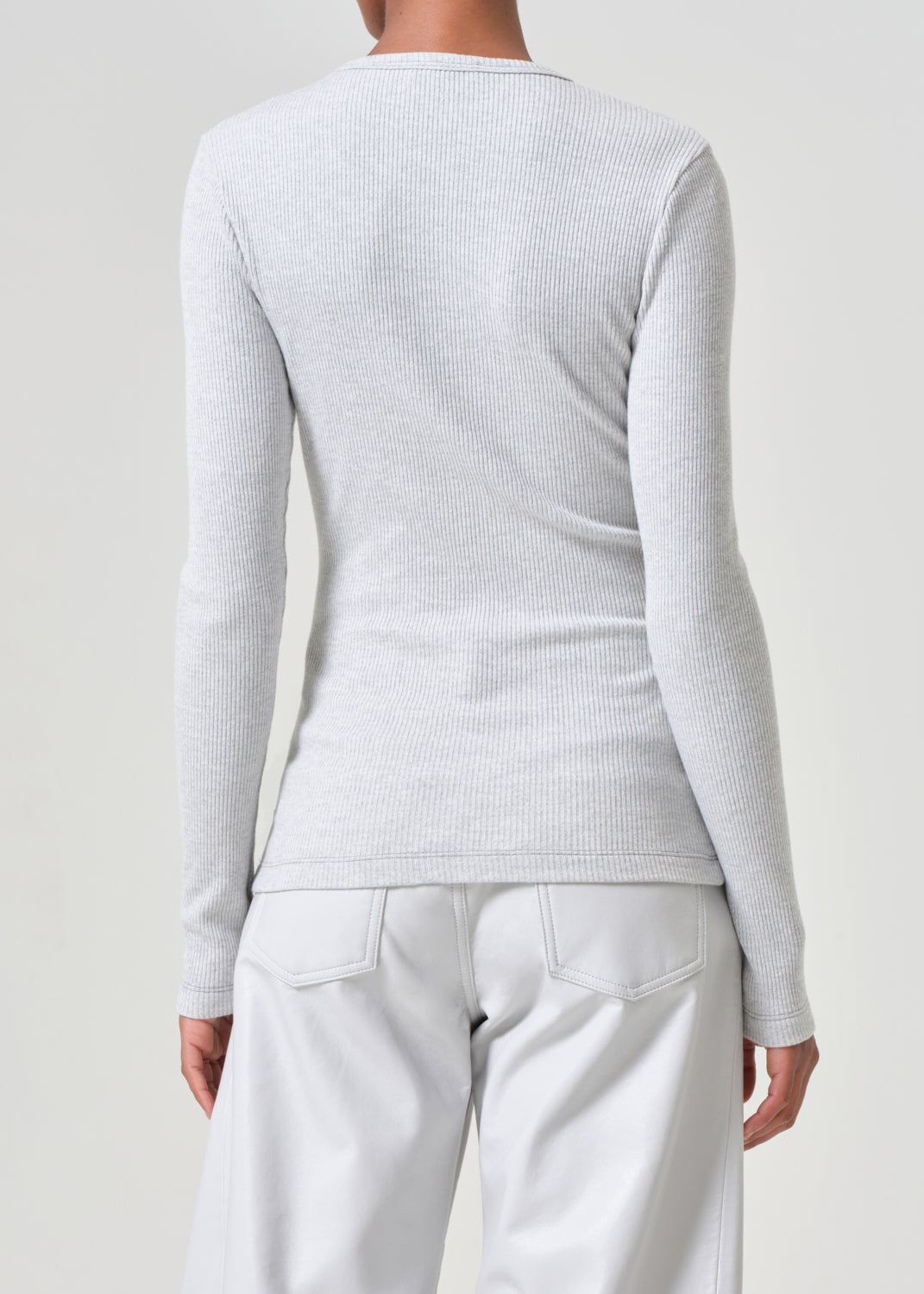 Delphi Slim Tee in Brushed Grey Heather