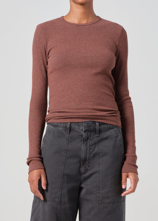 Delphi Slim Tee in Gingersnap