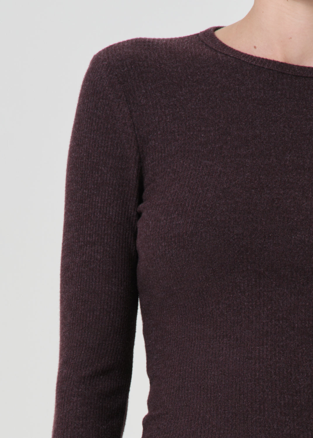 Delphi Slim Tee in Raisin detail