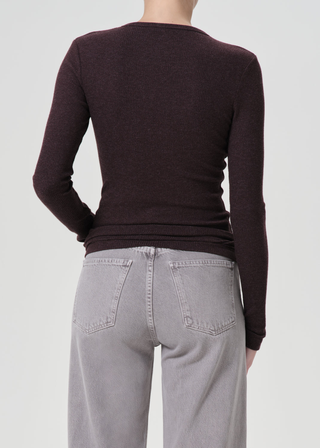 Delphi Slim Tee in Raisin back