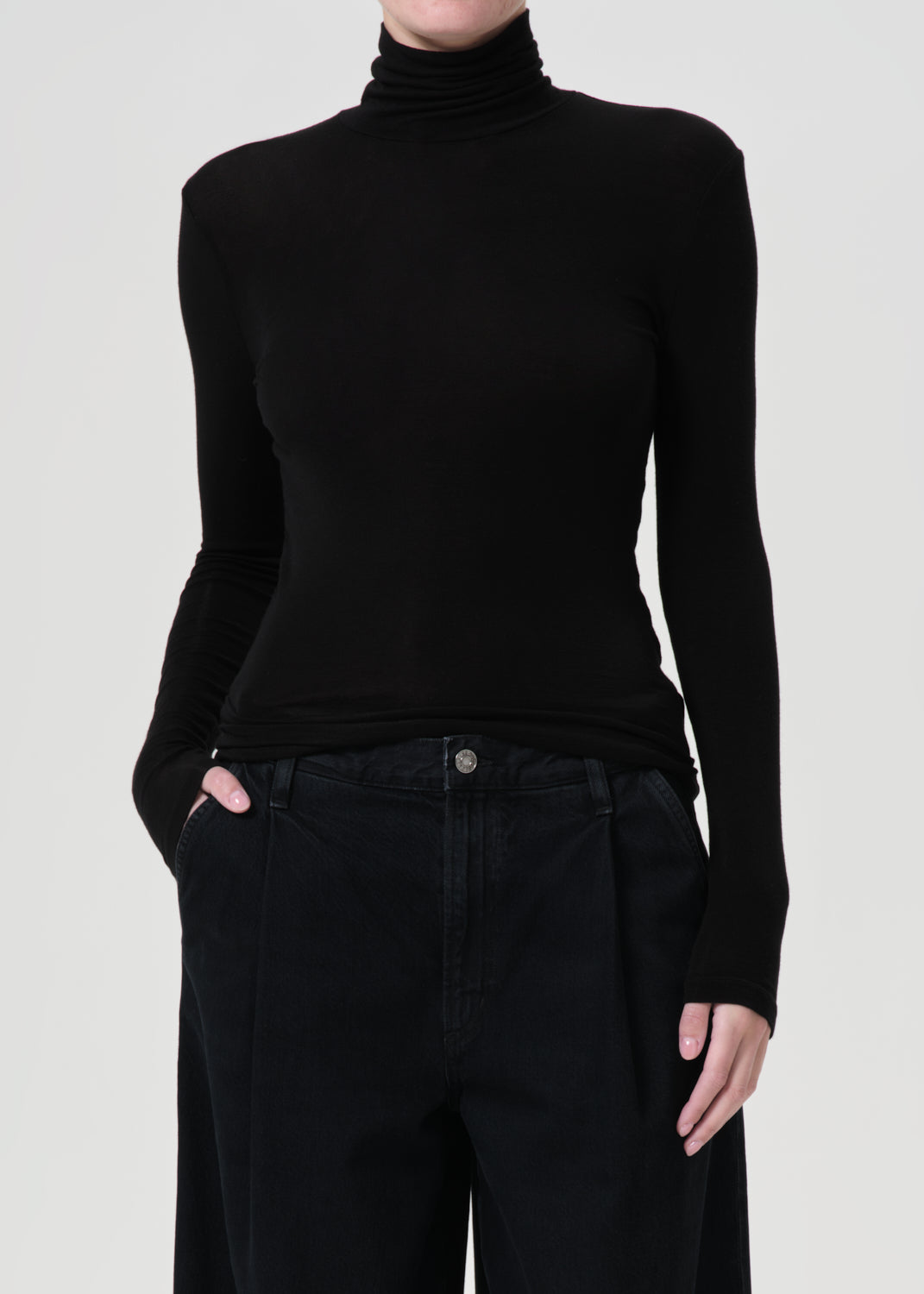 Pascale Turtleneck in Black front