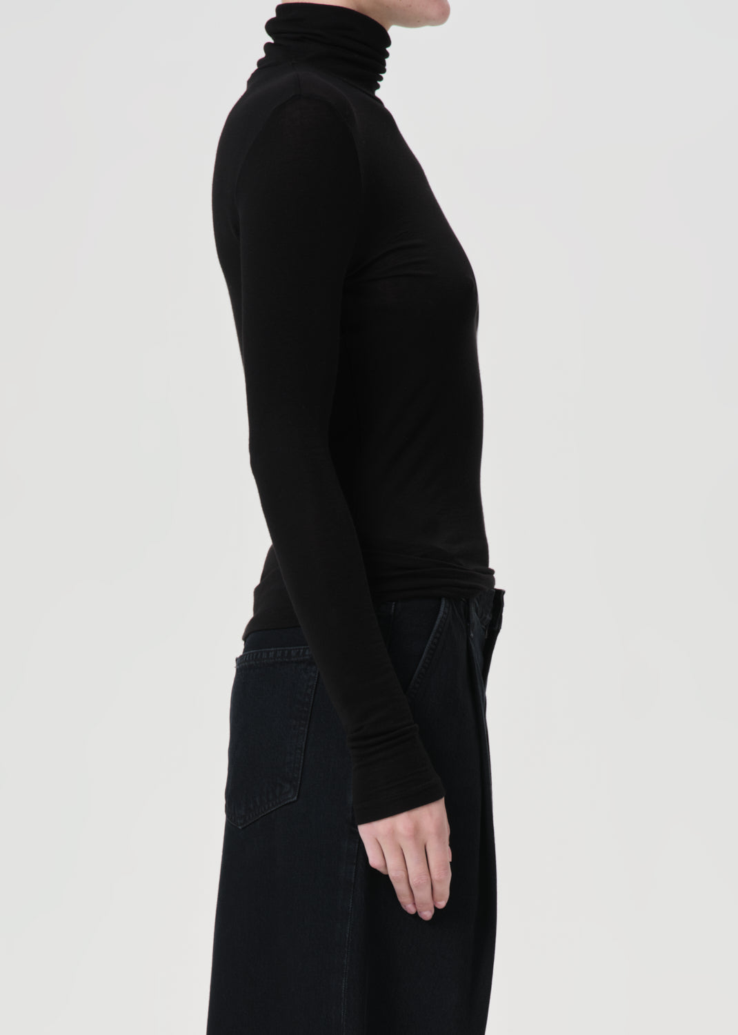 Pascale Turtleneck in Black side