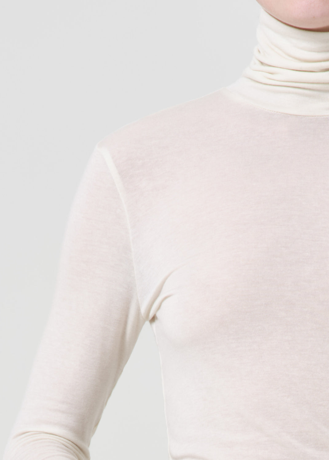 Pascale Turtleneck in Oat Milk detail