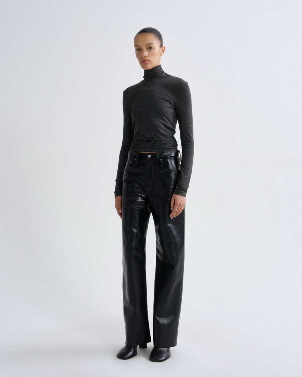 Pascale Turtleneck in Charcoal Heather