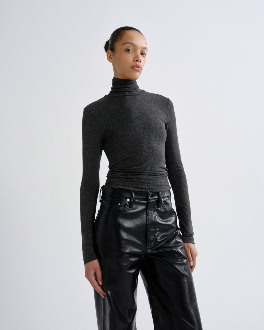 Pascale Turtleneck in Charcoal Heather