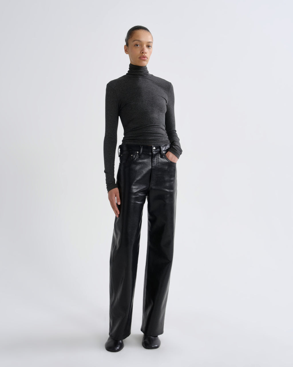 Pascale Turtleneck in Charcoal Heather