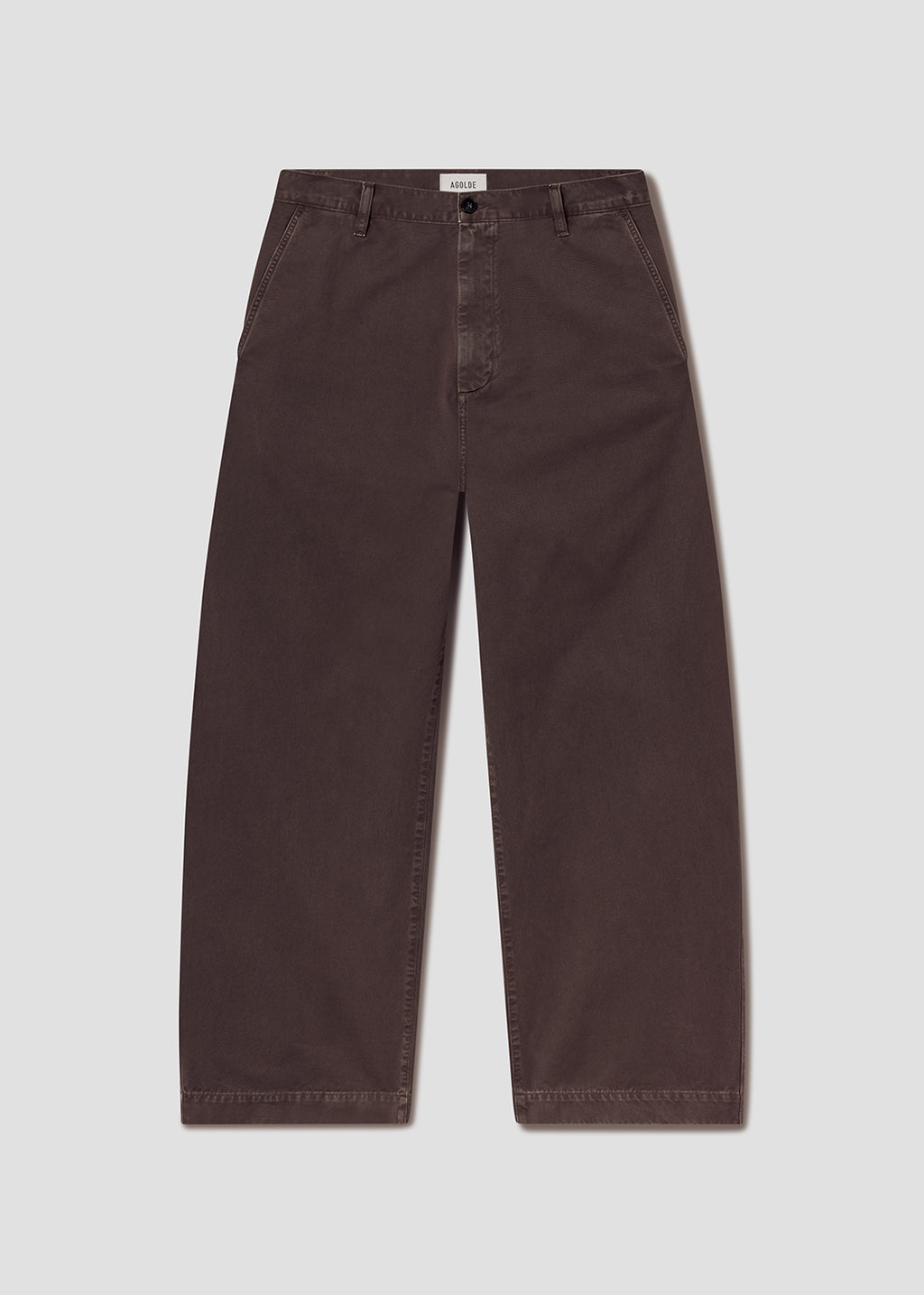Brown pants on a grey background