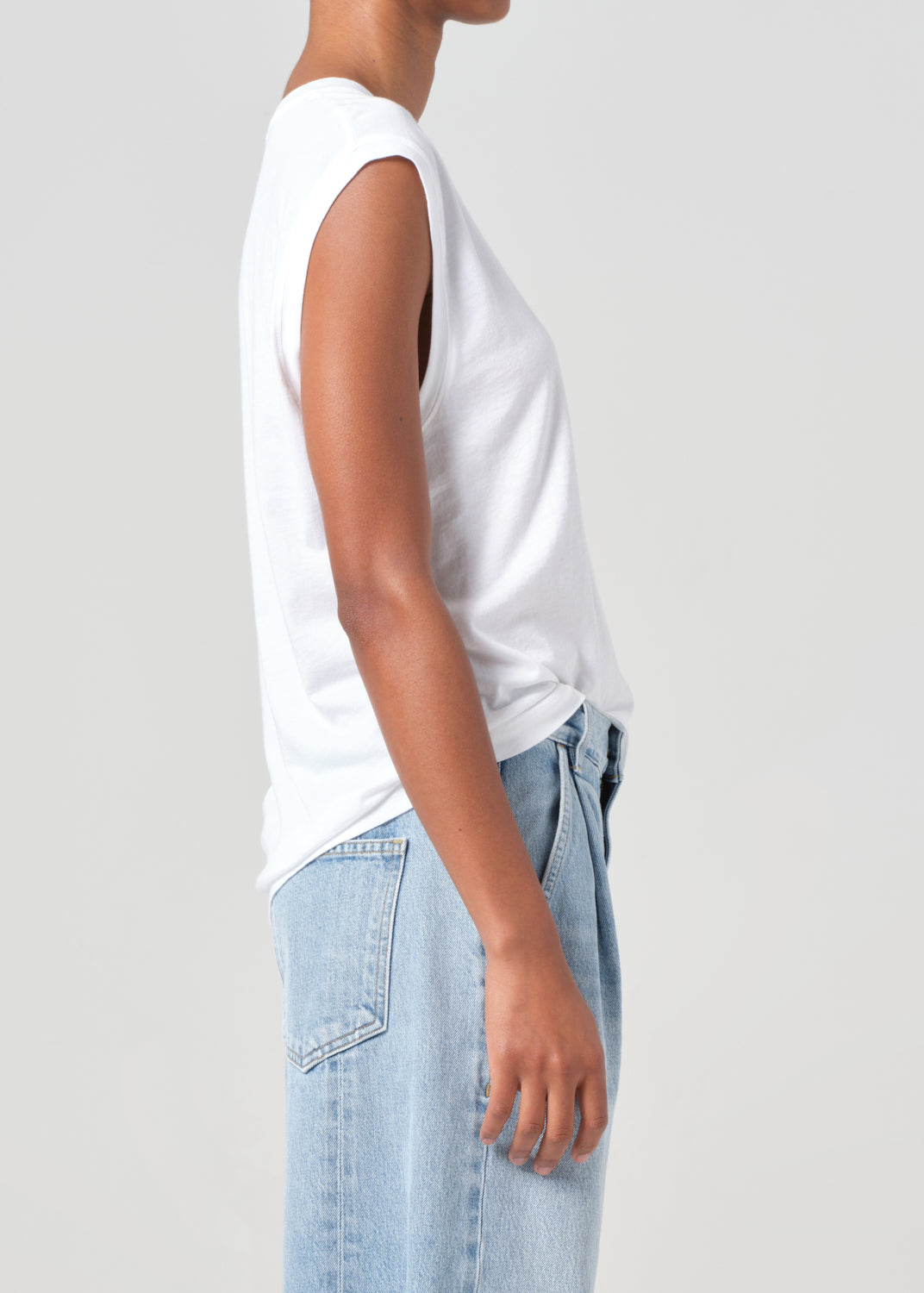 Raya Muscle Tee in White side