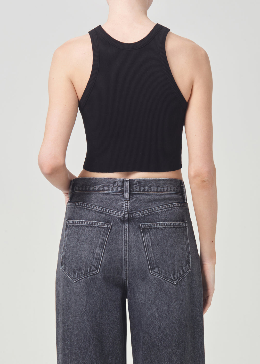 Cropped Bailey Tank in Black back