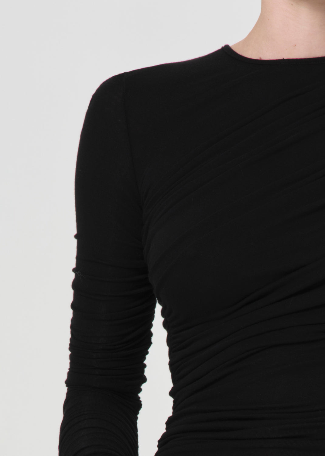 Tania Twist Tee in Black detail