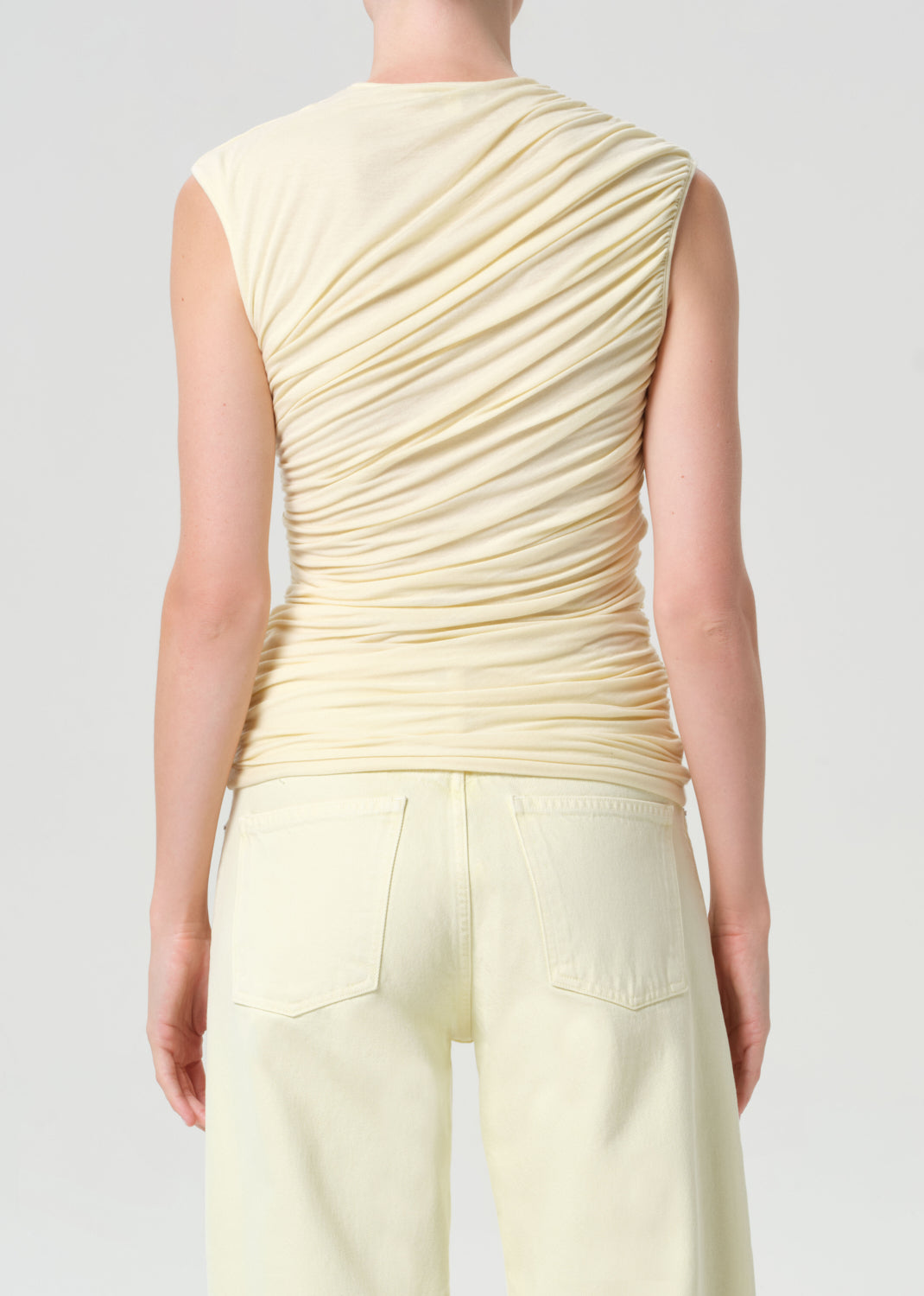 Ester Twist Tank in Lemon Drop