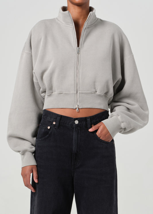 Asta Zip Sweatshirt in Drab