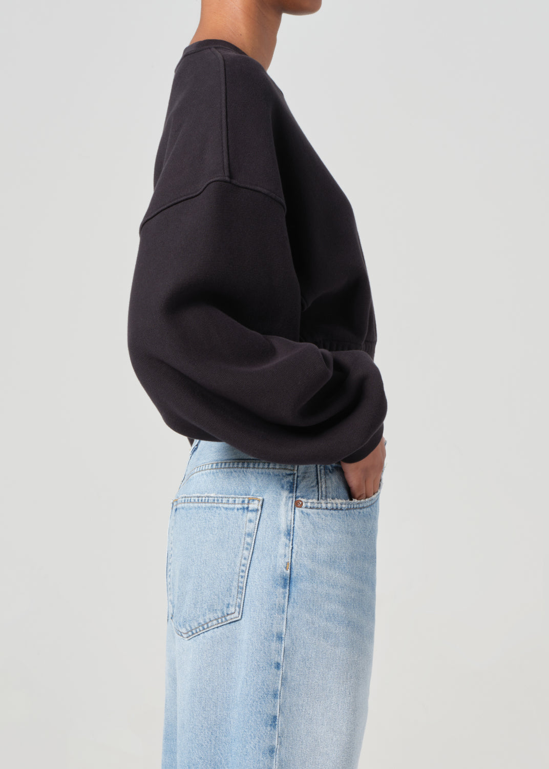 Kit Sweatshirt in Washed Black