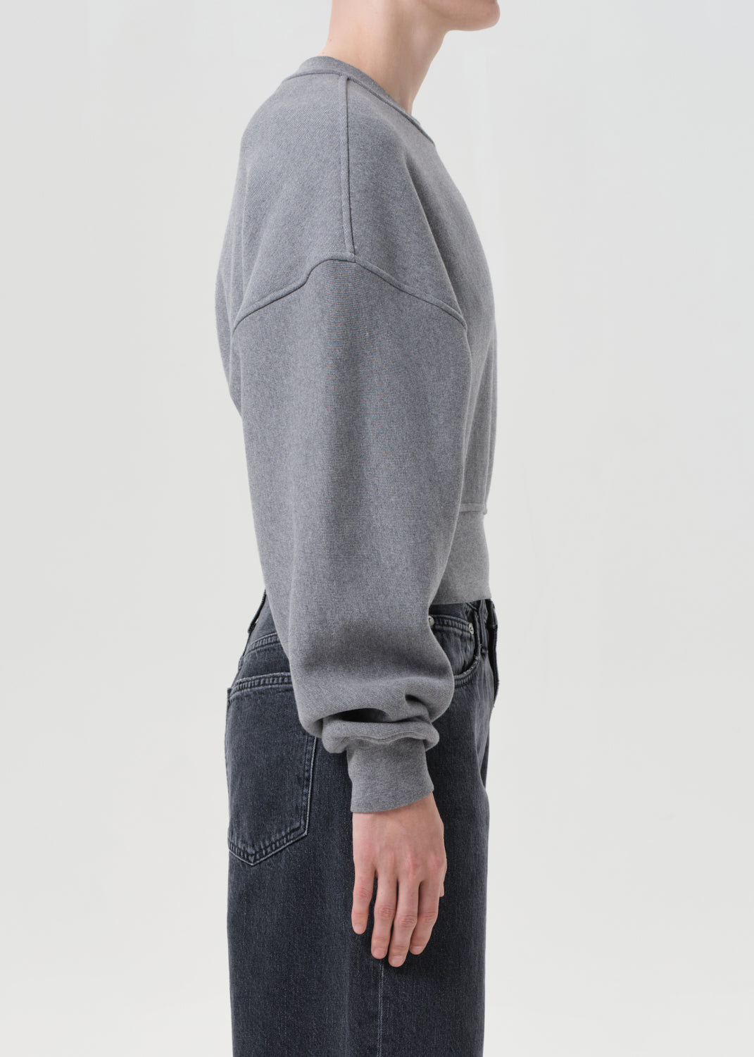 Kit Sweatshirt in Grey Heather SIde