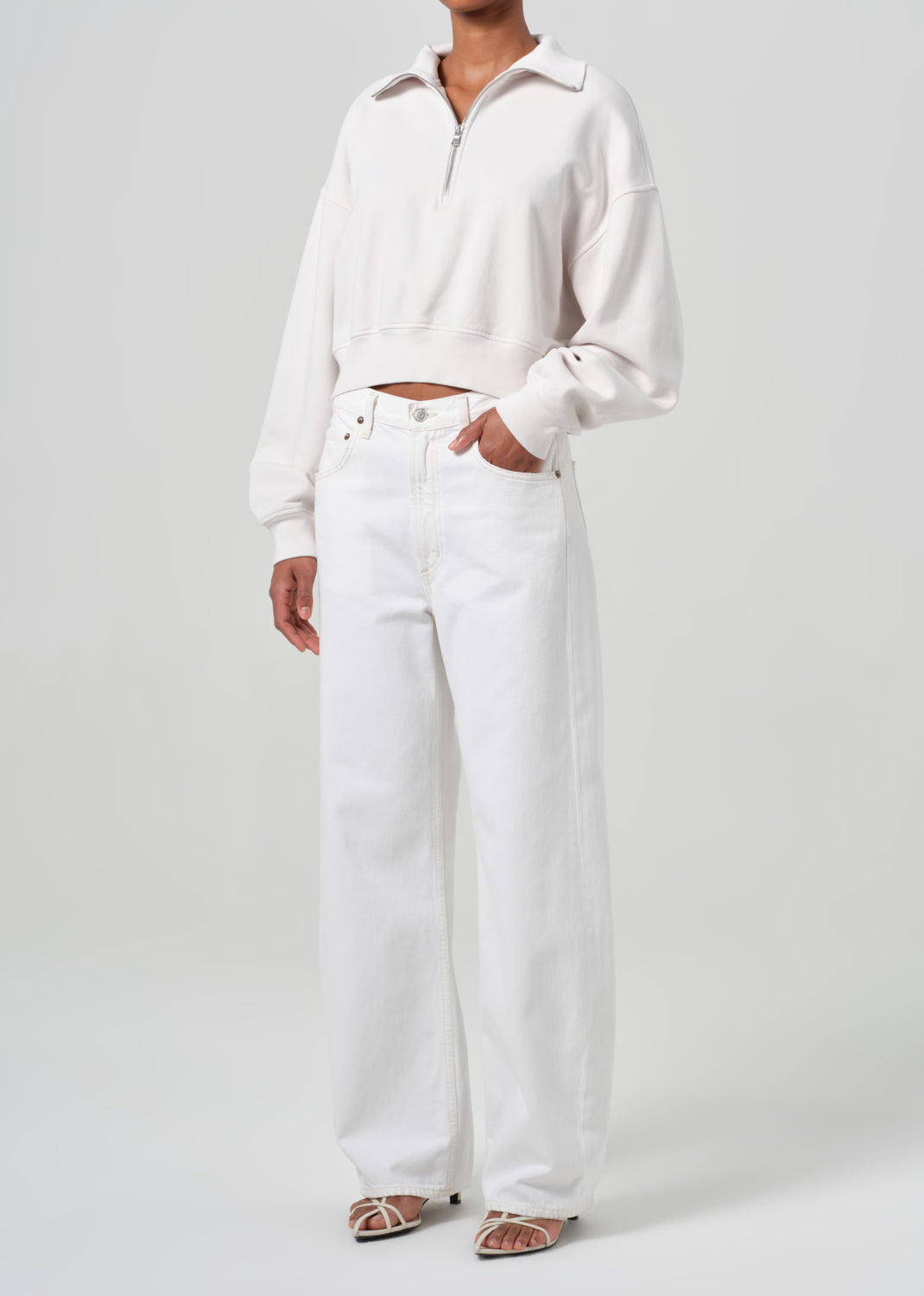 Bethan Quarter Zip Sweatshirt in Wired