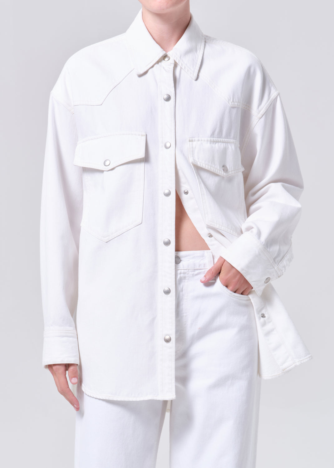 Lotta Shirt (Flyweight) in Milkshake from Agolde - $228