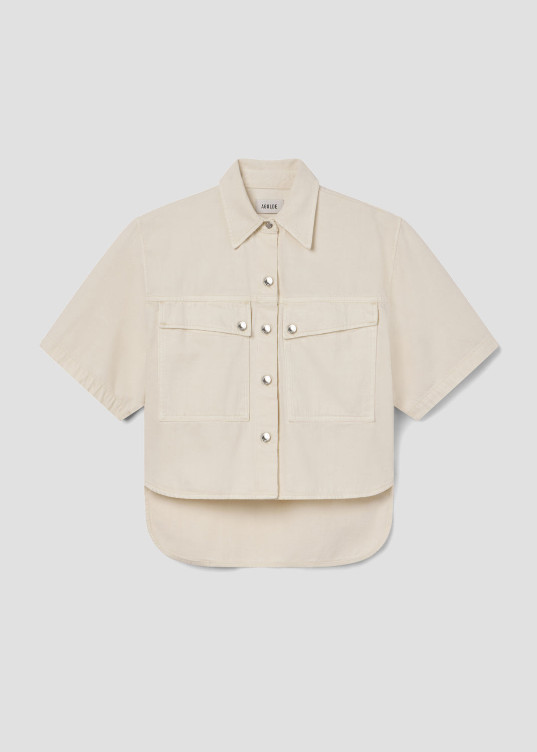 Enora High Low Shirt in Brown Rice flat 