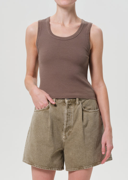Shrunken Poppy Tank in Grove Front Full Body