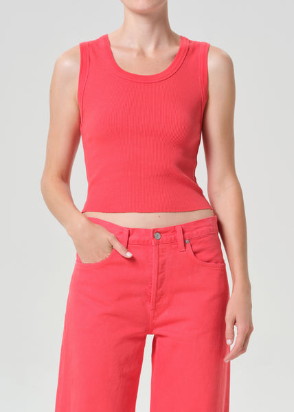 Shrunken Poppy Tank in Carnival – AGOLDE
