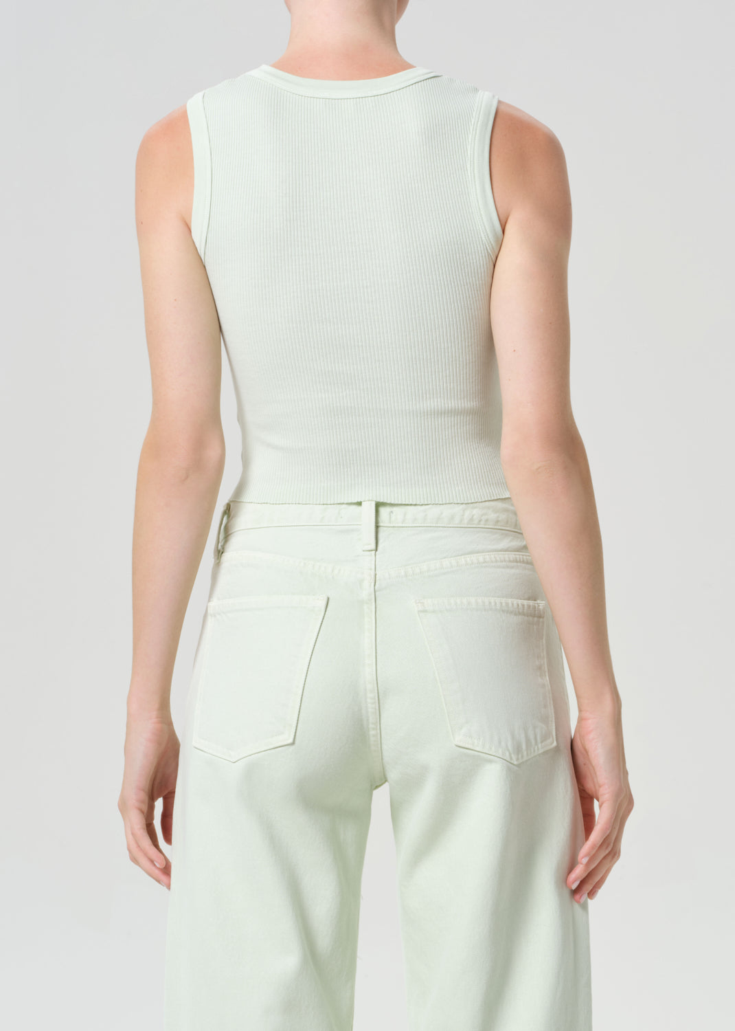 Shrunken Poppy Tank in Mint Cream