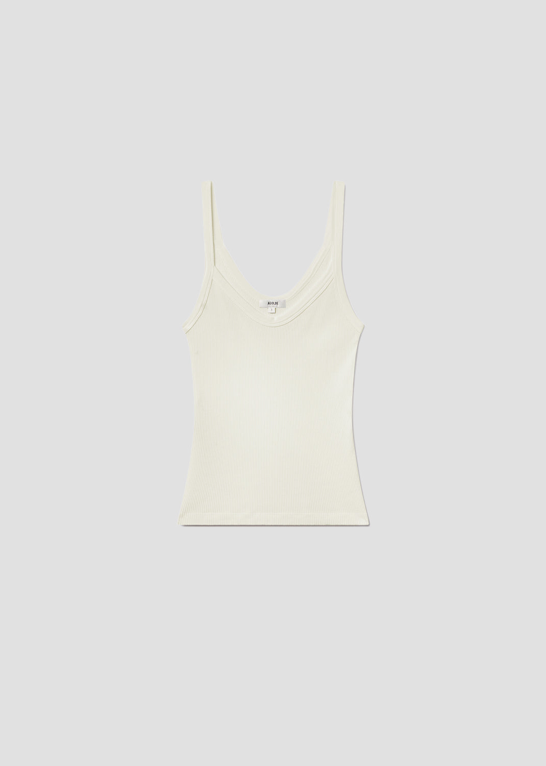 White tank top on a light gray background