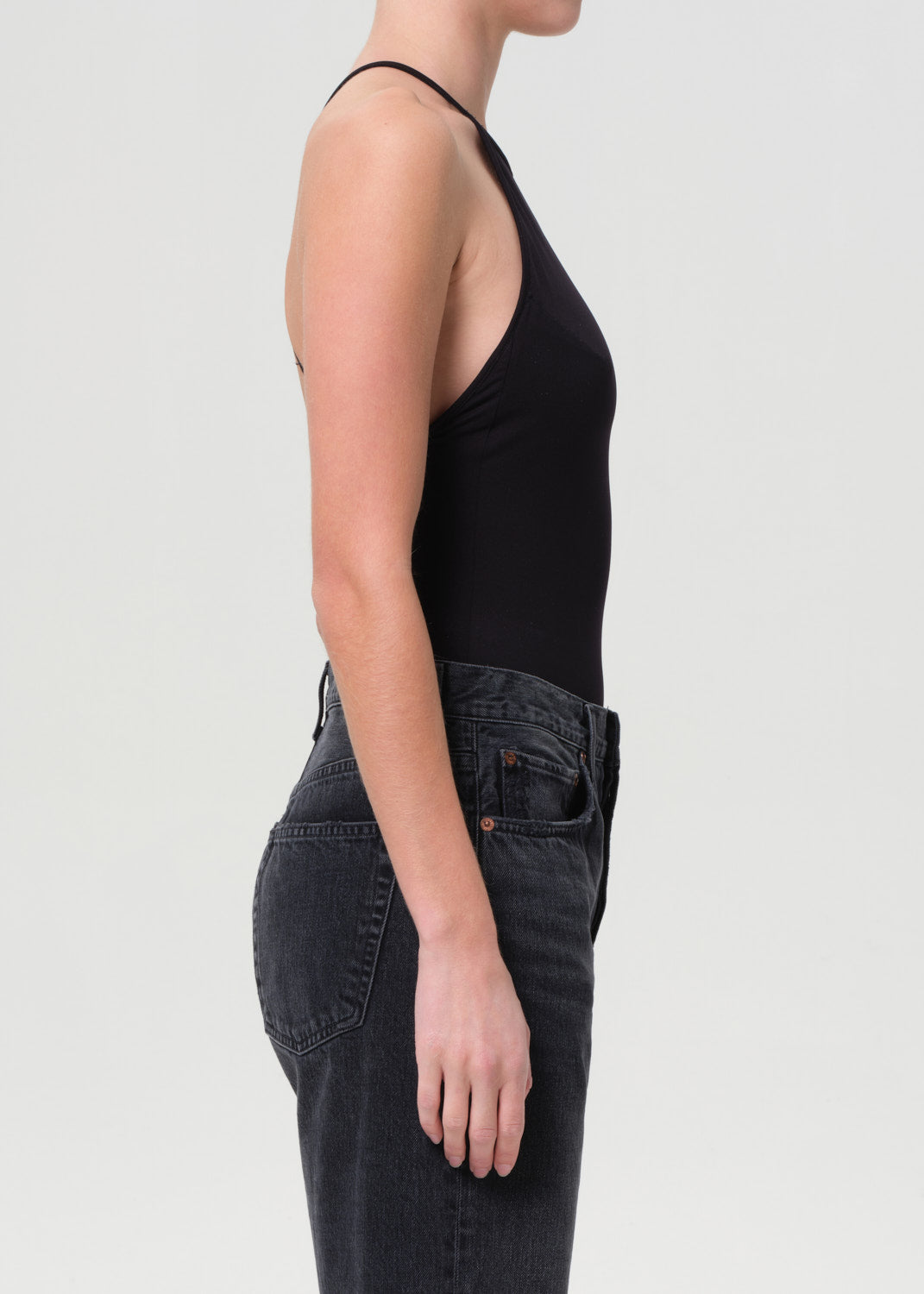 Inara Backless Bodysuit in Black side