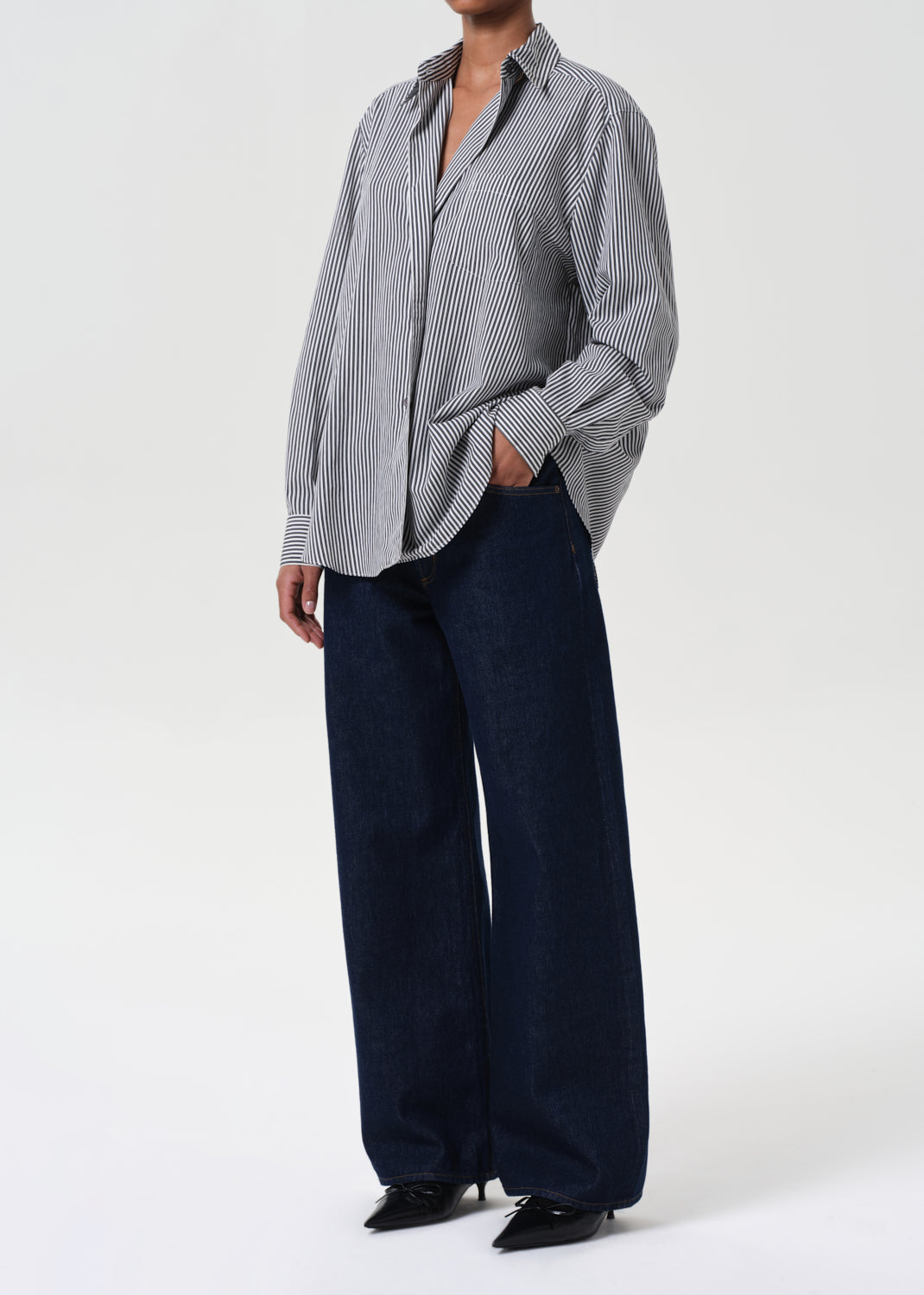 Aris Shirt in Solene Stripe – AGOLDE