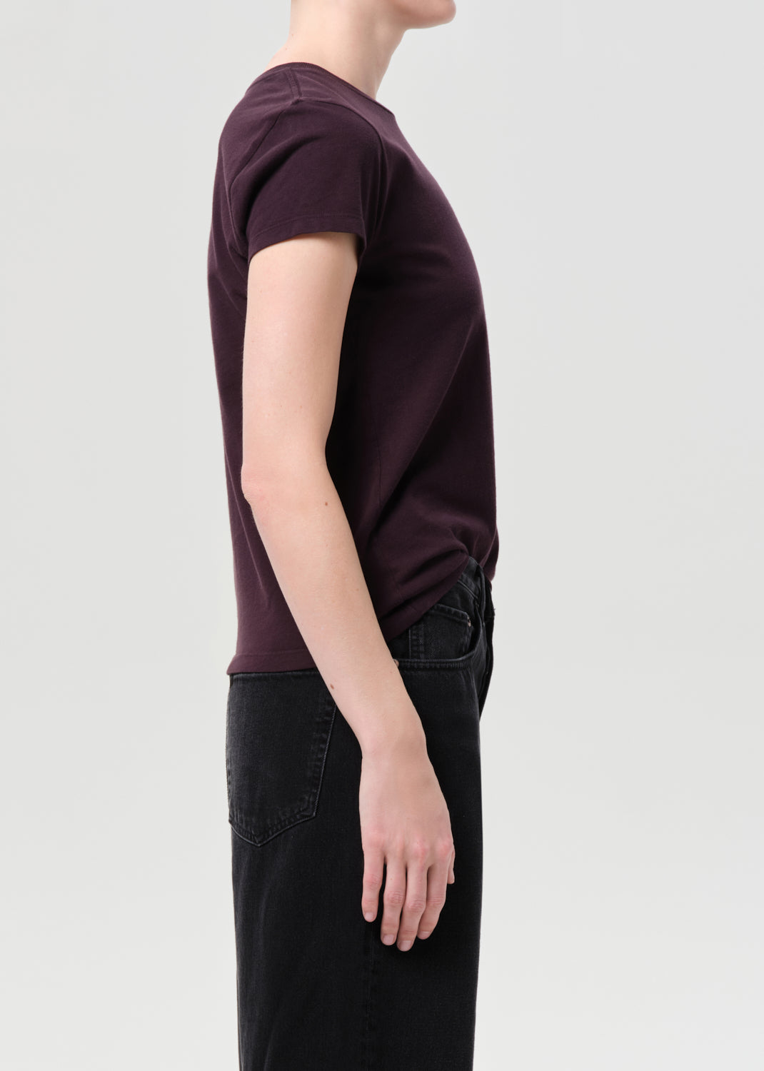 Long Line Adine Tee in Eggplant