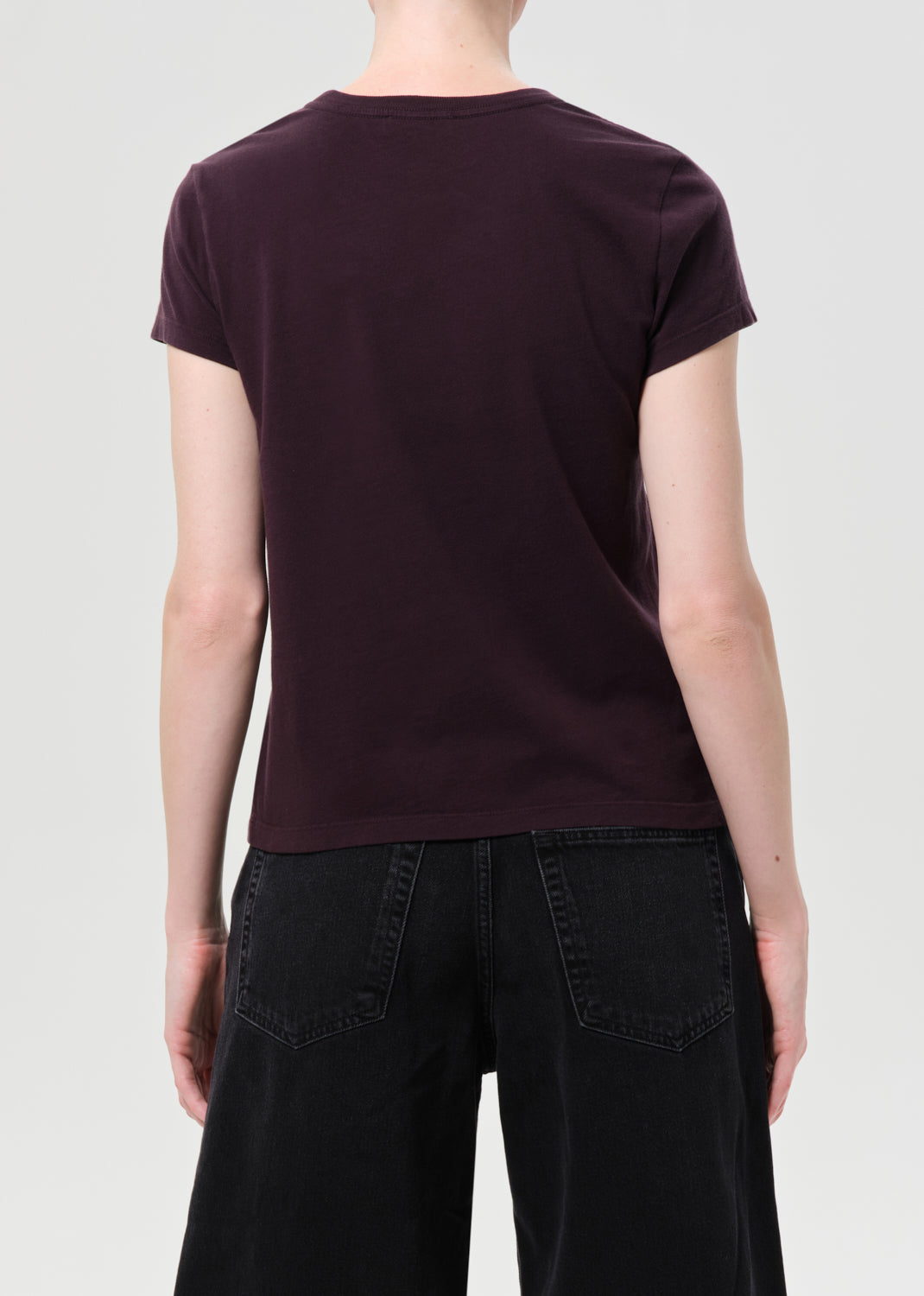 Long Line Adine Tee in Eggplant