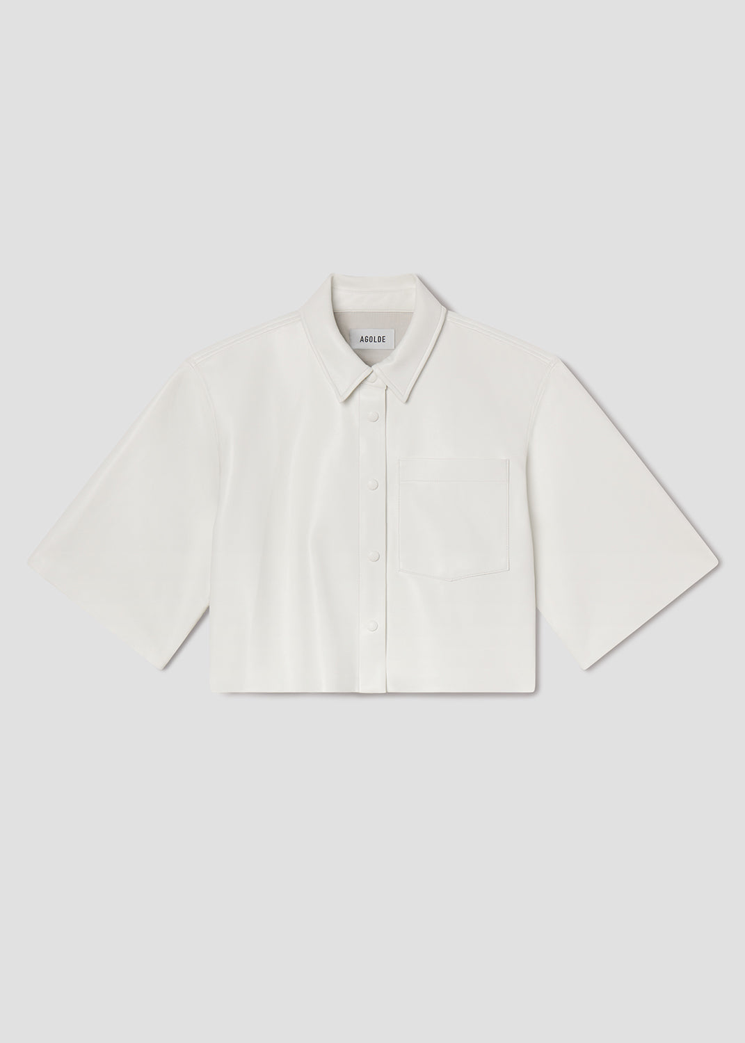 White shirt on a light gray background