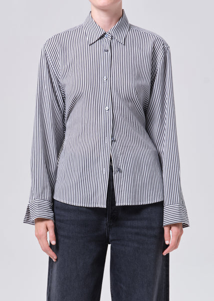 Theo Shirt in Solene Stripe – AGOLDE