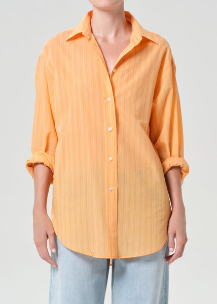 Sona Shirt in Fontana Stripe Orange Soda – AGOLDE