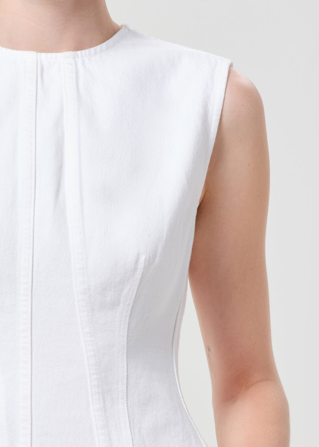 Corbin Denim Shell Shirt in Marshmallow