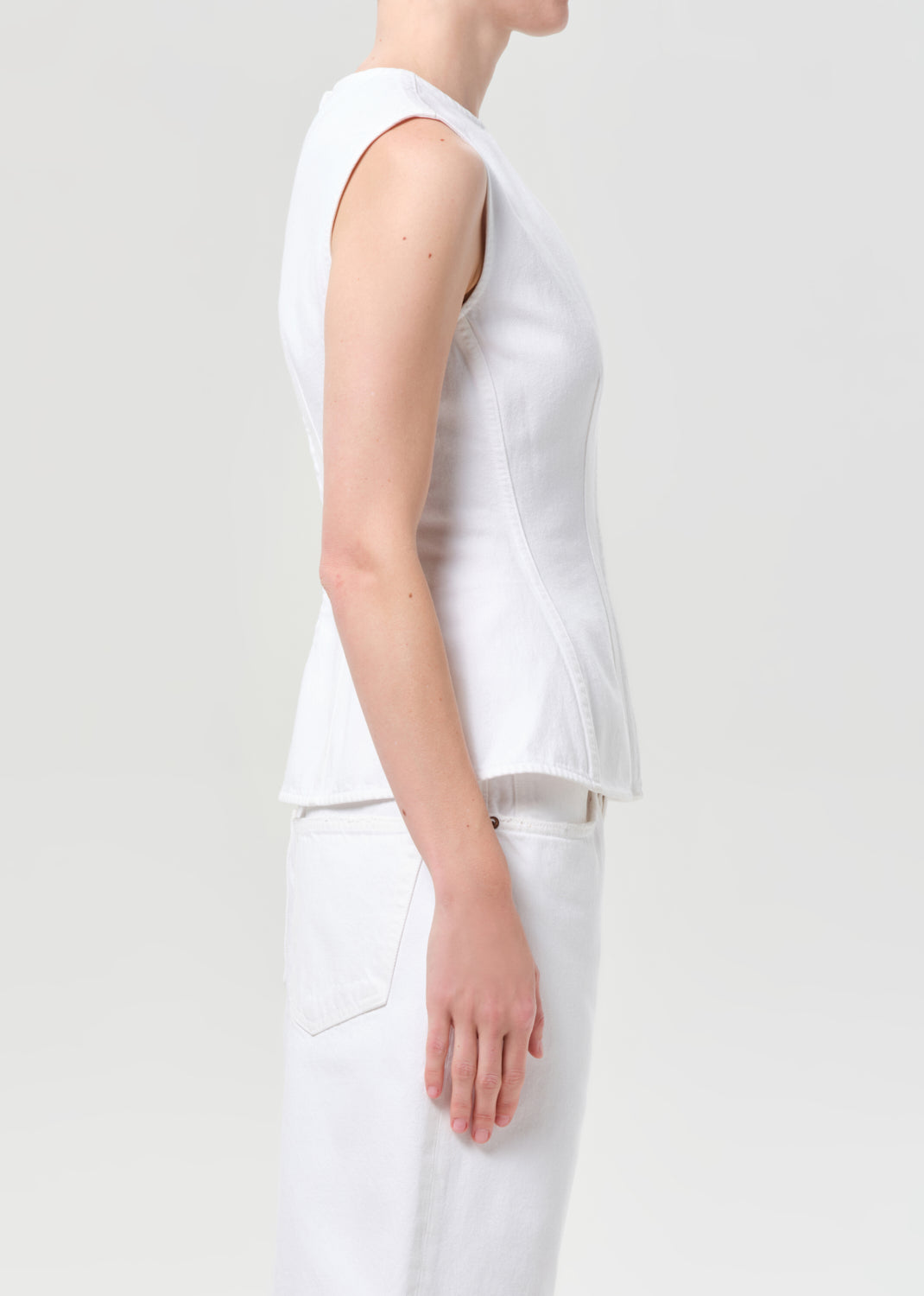 Corbin Denim Shell Shirt in Marshmallow