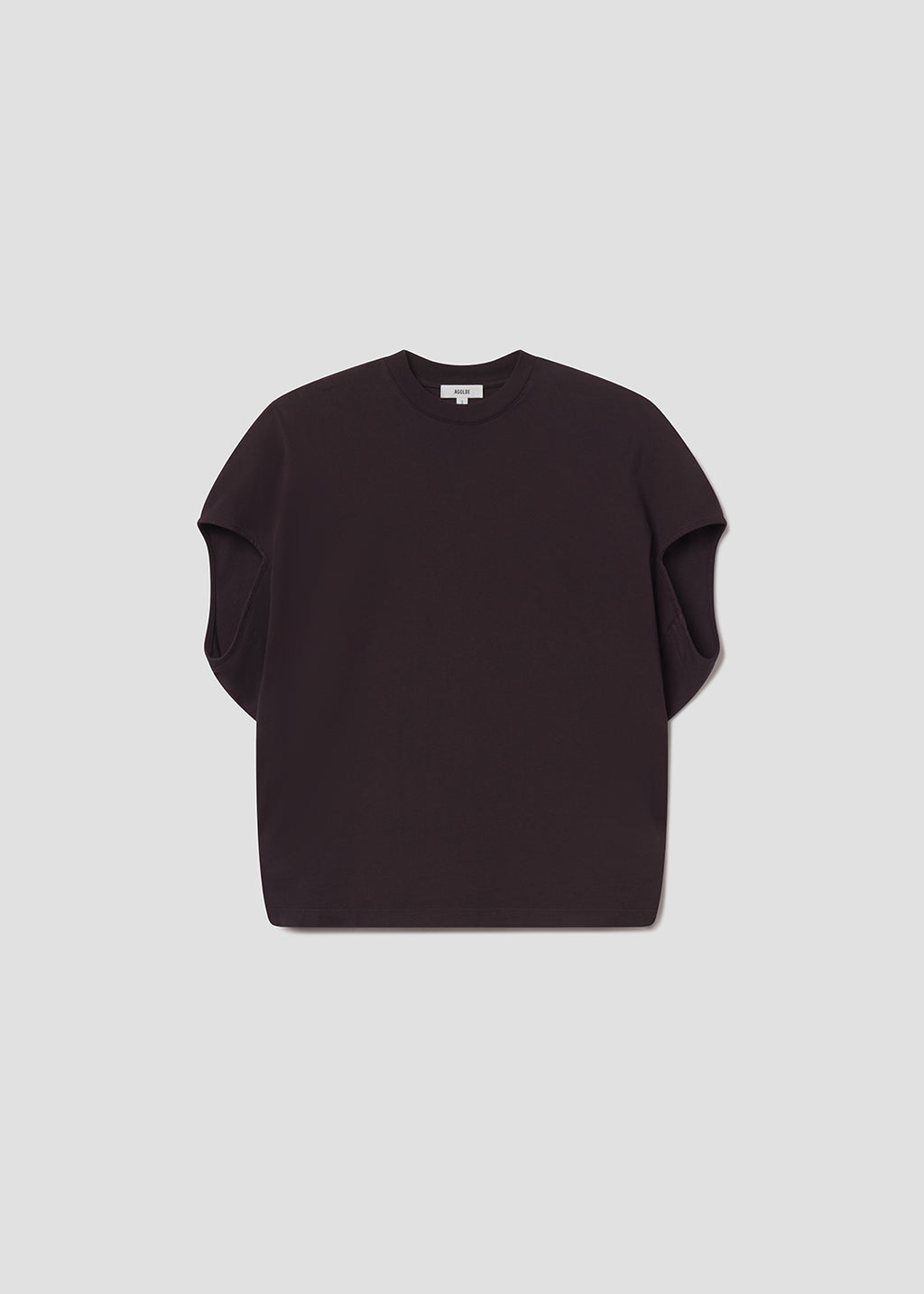 Black t-shirt on a light gray background