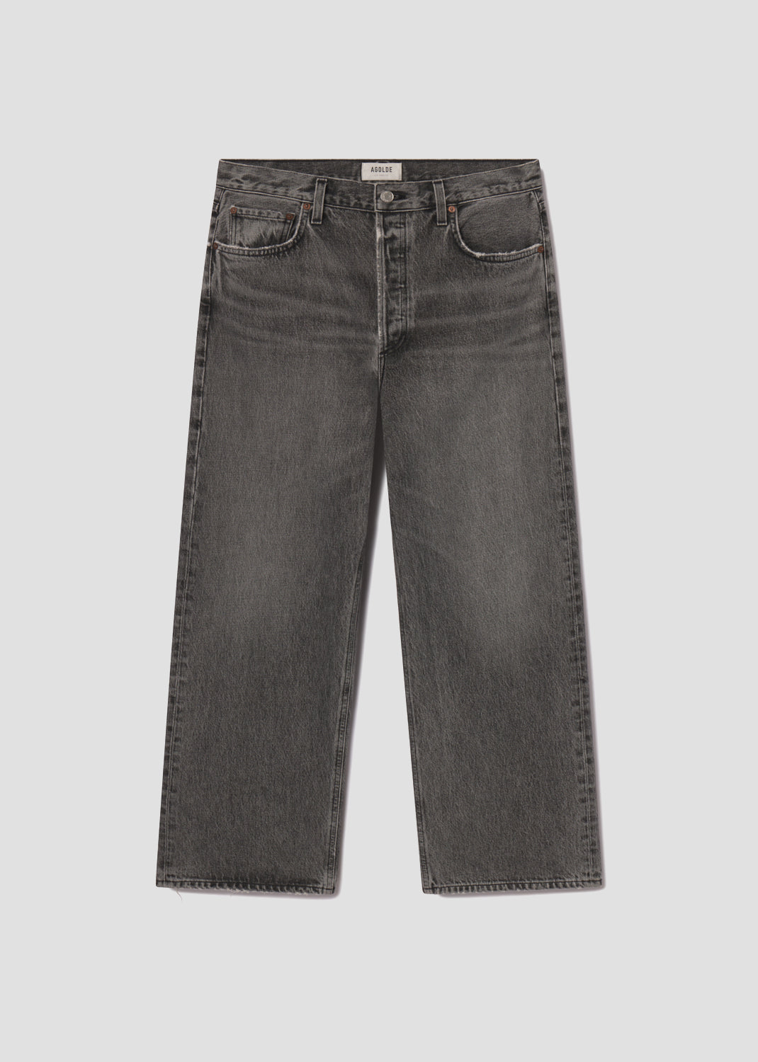 Gray jeans on a light gray background