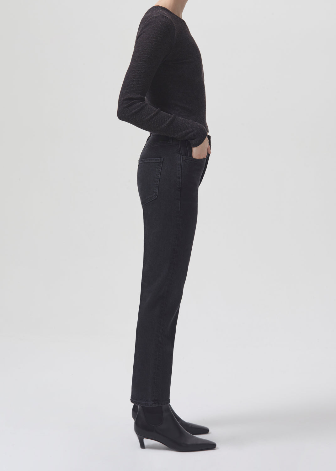 Riley Long High Rise Straight (STRETCH) in Panoramic AGOLDE