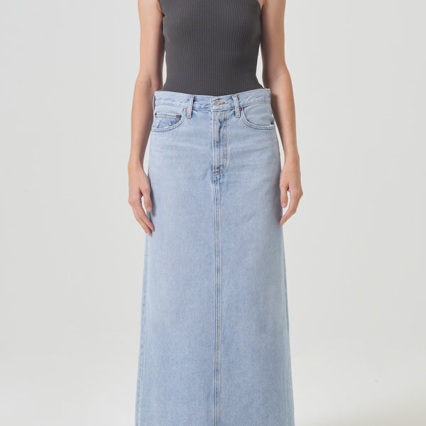 Agolde iris shop denim a-line skirt