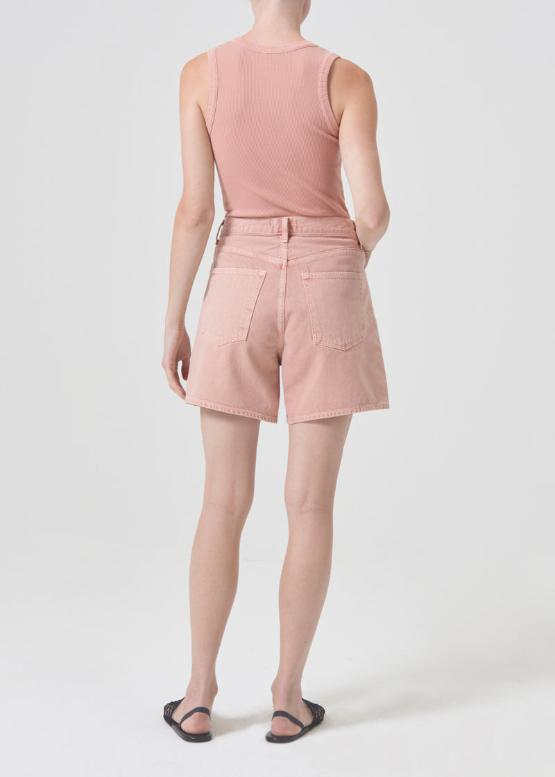 Stella High Rise Short in Pink Salt AGOLDE