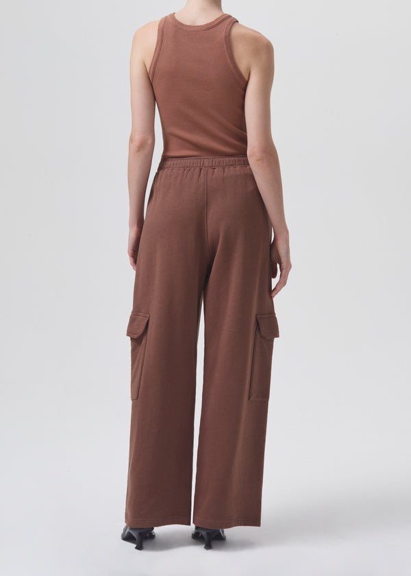 Ramsey Wide Leg Sweatpant in Beeswax back