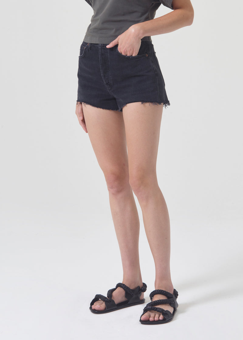 Black Button Up High Waist Denim Shorts - Buy Fashion Wholesale in The UK