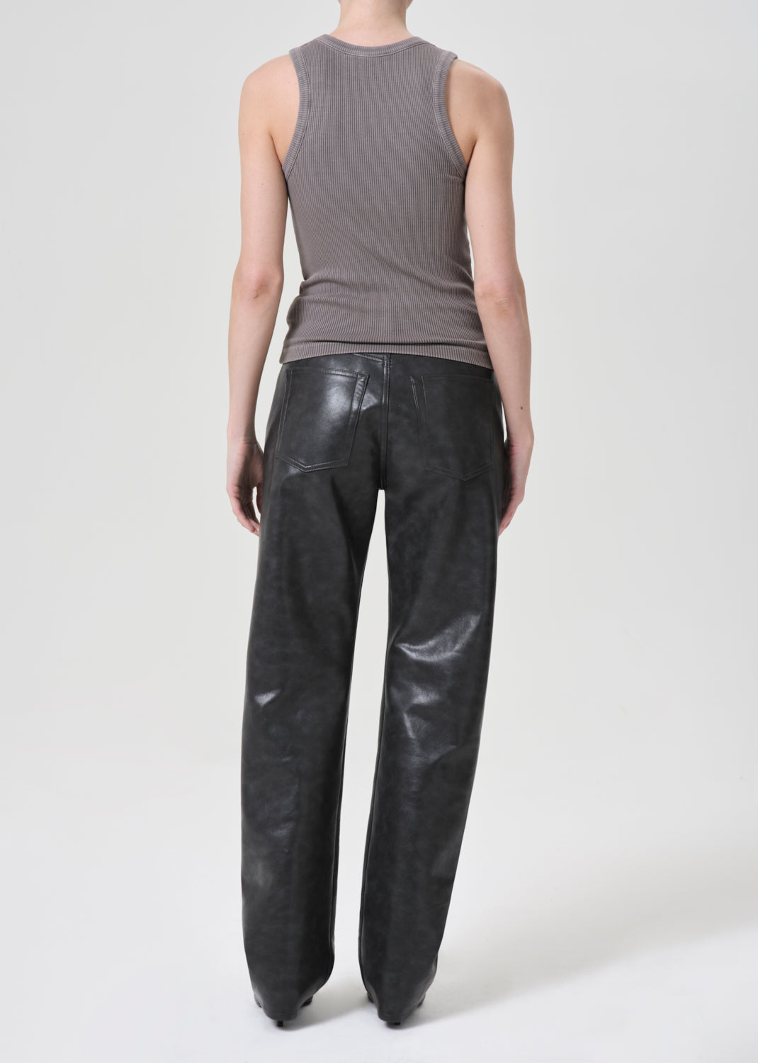 Recycled Leather Kelly Jean in Smoke back