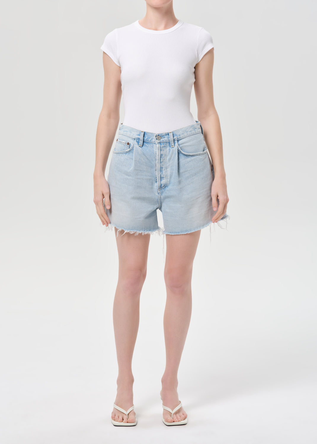 Rhoda Pleated A-Line Short in Detach from Agolde - $198