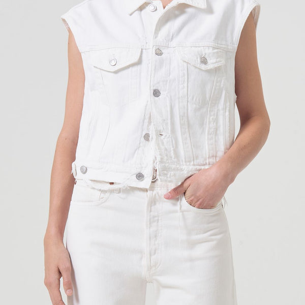 Lady Denim Vest Top Waistcoat Gilet Pocket Sleeveless Jacket Biker Shirt  Summer | eBay