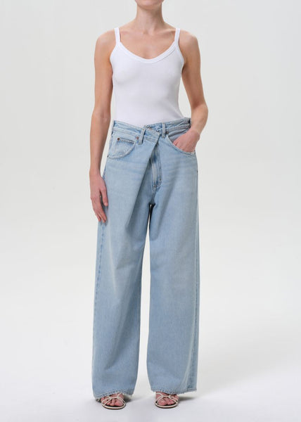 ボトムスその他 AGOLDE Wide Vana Fold white jeans Vana Fold Jean in Milkshake – AGOLDE