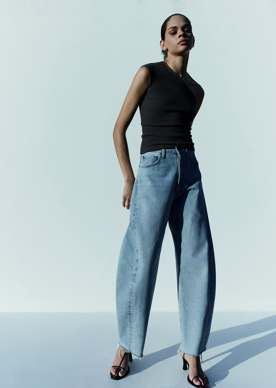 Luna High Rise Pieced Taper in Void – AGOLDE